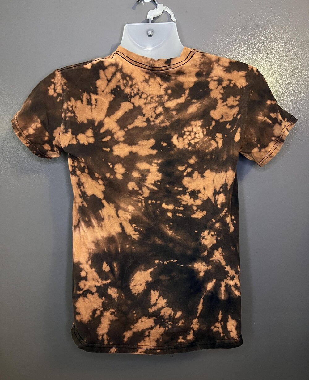 Steven Rhodes Shirt Mens Small Brown Bleach Tie Dye Demon Cat Graphic Tee Horror - Picture 5 of 6